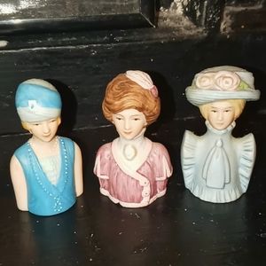 SET OF MINI AVON LADY FIGURES